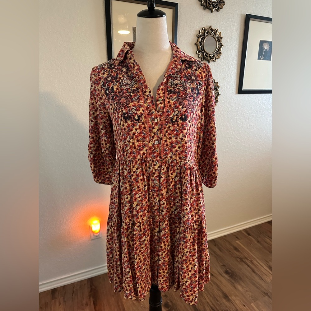 Nurture by Westbound Floral Button Down Dress